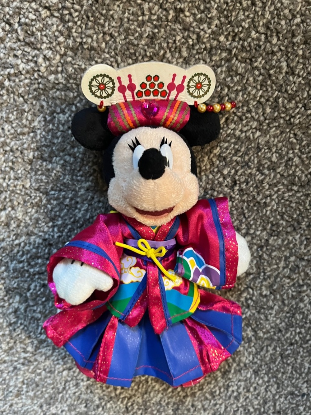 Tokyo Disney 2008 Mickey Minnie Bon Fire Dance Plush Set Keychains - Picture 6 of 10
